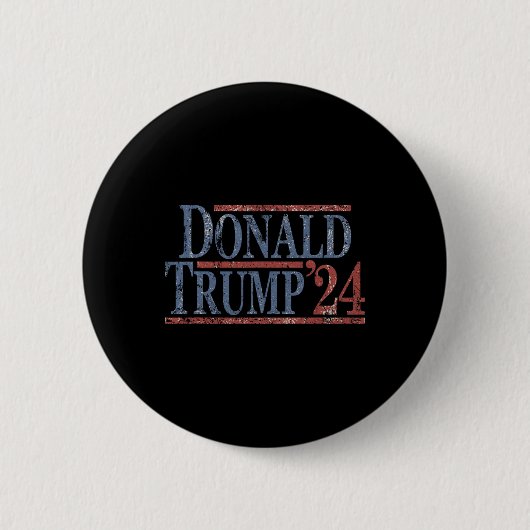 Donald Trump 2024 Ronde Button 5,7 Cm (Voorkant)