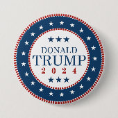 Donald Trump 2024 Ronde Button 7,6 Cm (Voorkant)