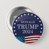 Donald Trump 2024 Ronde Button 7,6 Cm (Voorkant /achterkant)