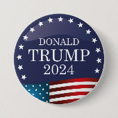 Donald Trump 2024 Ronde Button 7,6 Cm (Voorkant)