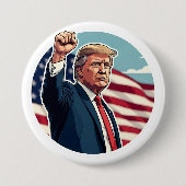 Donald Trump 2024 Ronde Button 7,6 Cm (Voorkant)
