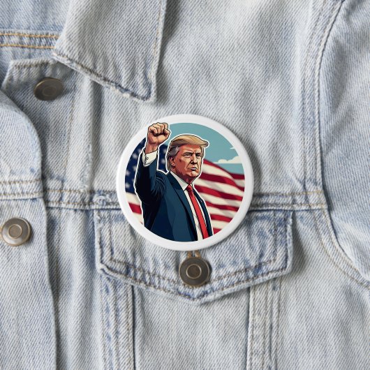 Donald Trump 2024 Ronde Button 7,6 Cm (In situ)