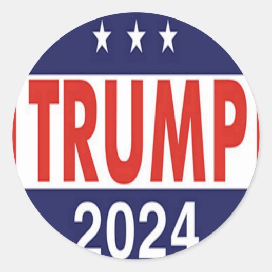 Donald Trump 2024 Ronde Sticker (Voorkant)