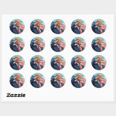 Donald Trump 2024 Ronde Sticker (Vel)