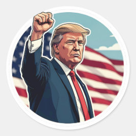 Donald Trump 2024 Ronde Sticker