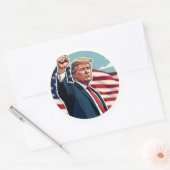 Donald Trump 2024 Ronde Sticker (Envelop)