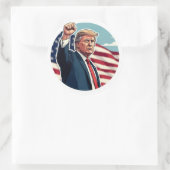 Donald Trump 2024 Ronde Sticker (Tas)