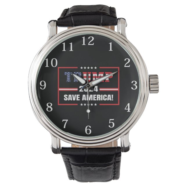 Donald Trump 2024 Save America Gift Horloge (Voorkant)