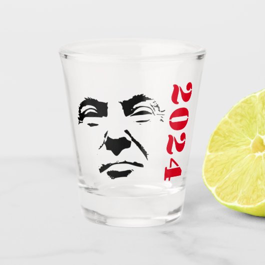Donald Trump 2024 Shot Glas (Voorkant)