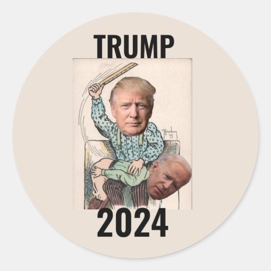 DONALD TRUMP 2024 SPANKS BIDEN STICKERS (Voorkant)