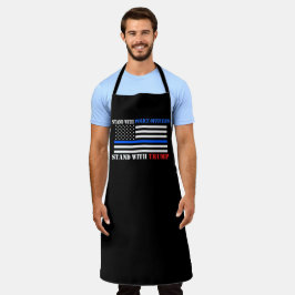 Donald Trump 2024 Stand met Politieagenten Schort