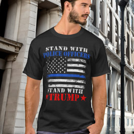 Donald Trump 2024 Stand met Politieagenten T-shirt