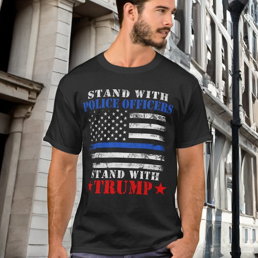 Donald Trump 2024 Stand met Politieagenten T-shirt