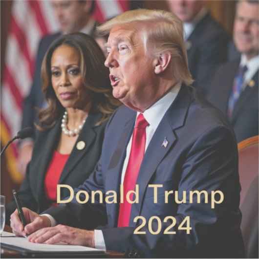 Donald Trump 2024 Sticker (Voorkant)