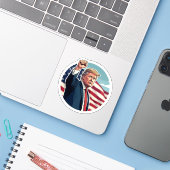 Donald Trump 2024 Sticker (Laptop met iPhone)