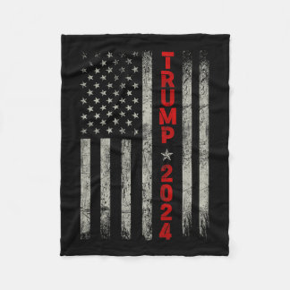 Donald Trump 2024 Take America Back American Flag Fleece Deken