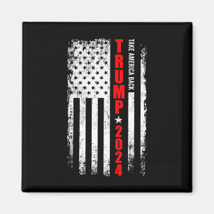 Donald Trump 2024 Take America Back American Flag Magneet