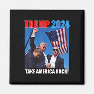 Donald Trump 2024 Take America Back American Flag Magneet