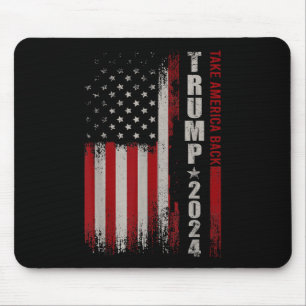 Donald Trump 2024 Take America Back American Flag Muismat