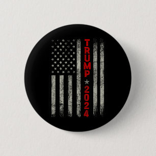 Donald Trump 2024 Take America Back American Flag Ronde Button 5,7 Cm