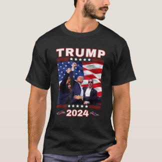 Donald Trump 2024 Take America Back American Flag T-shirt