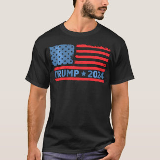 Donald Trump 2024 Take America Back American Flag T-shirt