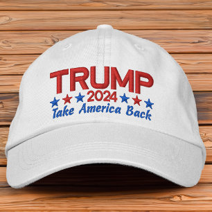Donald Trump 2024 Take America Back Patriottische  Geborduurde Pet