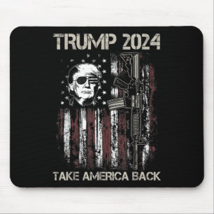 Donald Trump 2024 Take America Back USA Flag Pisto Muismat