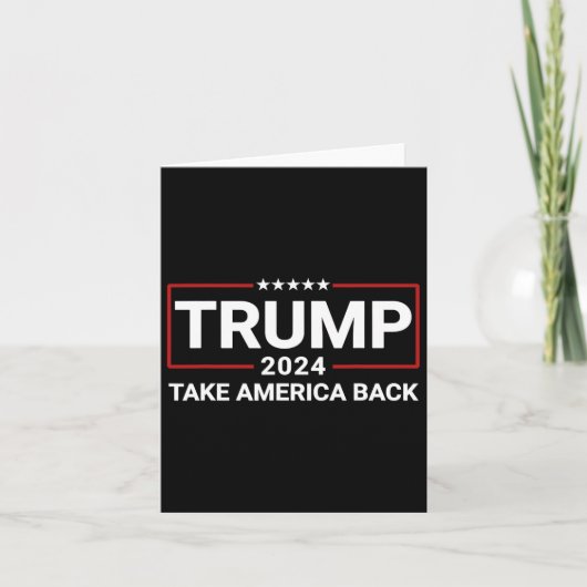 Donald Trump 2024 Take America Back-verkiezing - D Kaart (Voorkant)