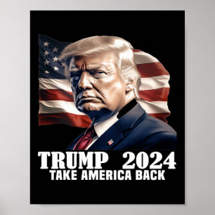 Donald Trump 2024 Take America terug naar de verki Poster