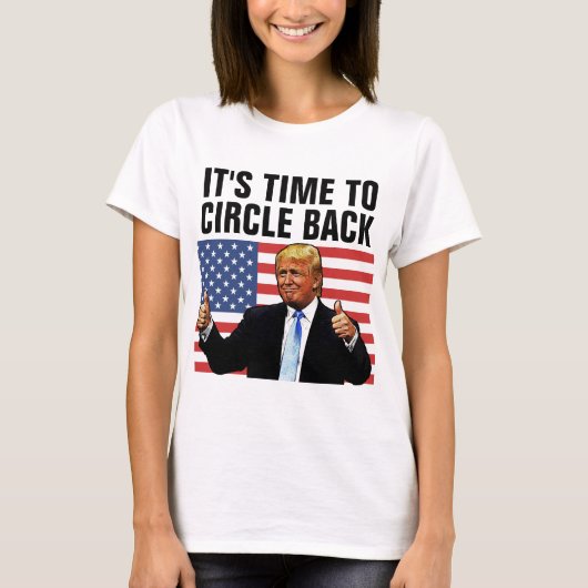 DONALD TRUMP 2024 TIJD AAN CIRCLE TERUG T-SHIRTS (Voorkant)