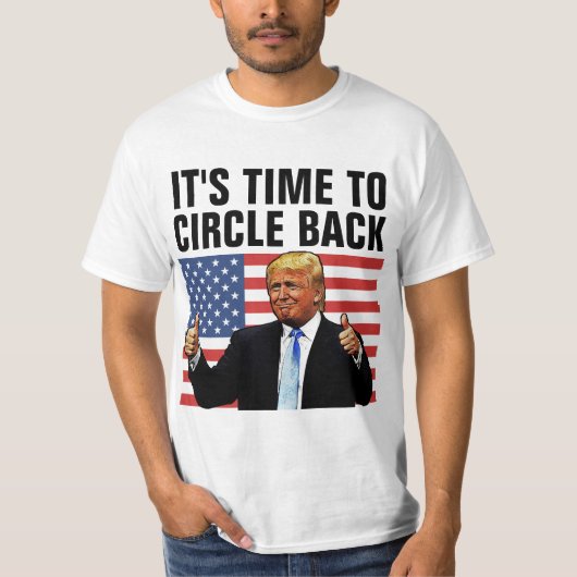 DONALD TRUMP 2024 TIJD AAN CIRCLE TERUG T-SHIRTS (Voorkant)