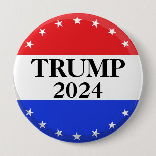 Donald Trump 2024 - Trump voor President Ronde Button 4,0 Cm