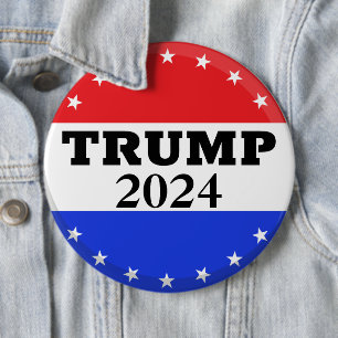 Donald Trump 2024 - Trump voor President Ronde Button 6,0 Cm