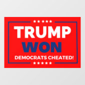 Donald Trump 2024 Trump won Raamsticker (Vel)