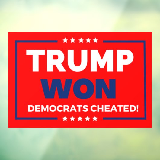 Donald Trump 2024 Trump won Raamsticker (Vel 3)