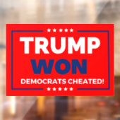 Donald Trump 2024 Trump won Raamsticker (Vel 2)