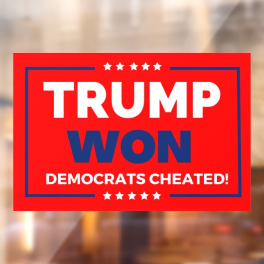 Donald Trump 2024 Trump won Raamsticker (Vel 2)