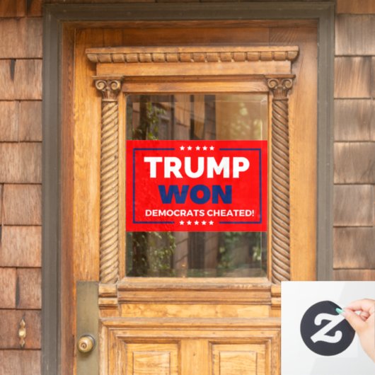 Donald Trump 2024 Trump won Raamsticker (Huis Deur)