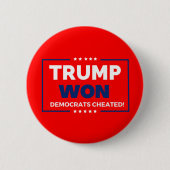Donald Trump 2024 Trump won Ronde Button 5,7 Cm (Voorkant)