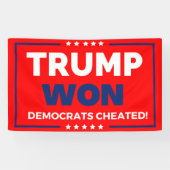 Donald Trump 2024 Trump won Spandoek (Horizontaal)