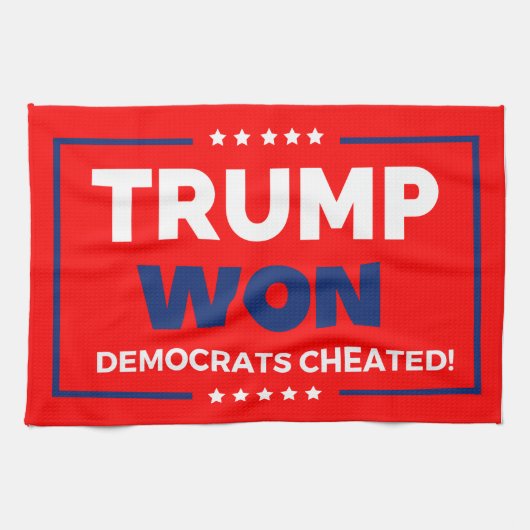 Donald Trump 2024 Trump won Theedoek (Horizontaal)