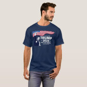 Donald Trump 2024 Vecht voor Amerika T-shirt (Voorkant volledig)