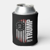 Donald Trump 2024 Verkiezingsstem 45 47 Amerikaans Blikjeskoeler (Blikje Voorkant)