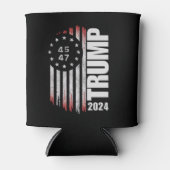 Donald Trump 2024 Verkiezingsstem 45 47 Amerikaans Blikjeskoeler (Voorkant)