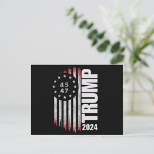 Donald Trump 2024 Verkiezingsstem 45 47 Amerikaans Briefkaart