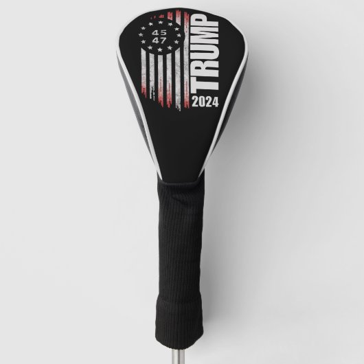 Donald Trump 2024 Verkiezingsstem 45 47 Amerikaans Golfheadcover (Voorkant)