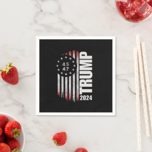 Donald Trump 2024 Verkiezingsstem 45 47 Amerikaans Servet