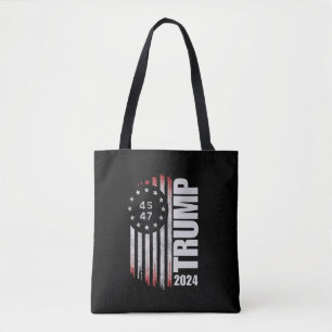 Donald Trump 2024 Verkiezingsstem 45 47 Amerikaans Tote Bag