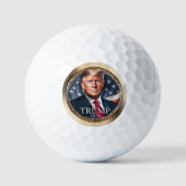 Donald Trump 2024 Verzamelbare Faux Gold-campagne Golfballen (Voorkant)